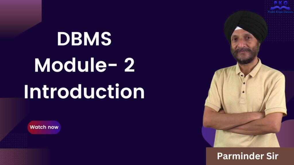 DBMS Module -2 Introduction