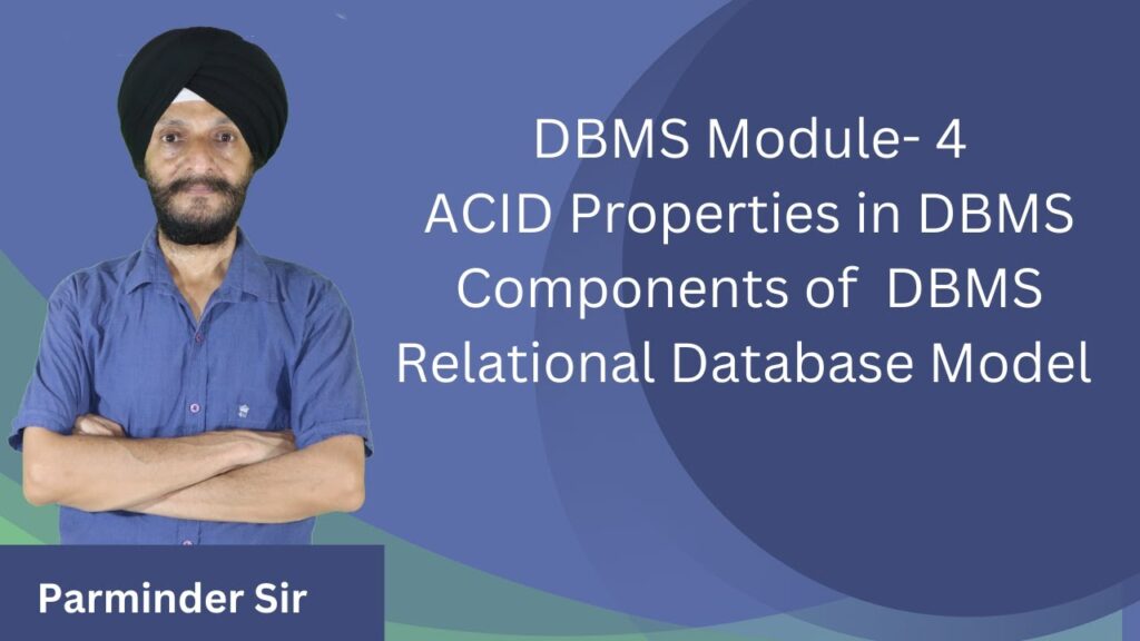 DBMS Module – 4 ACID Properties, Components, Relational Model, Primary, Foreign and Composite Key